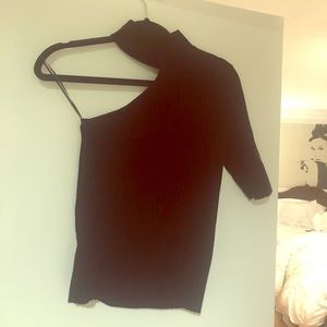 Zara Knitwear One Shoulder Top NWT S